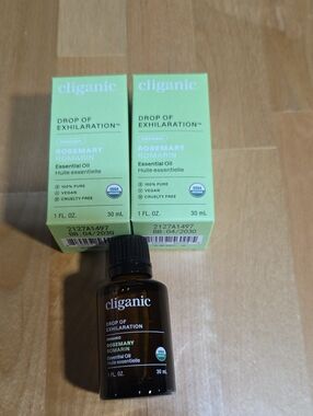 Cliganic Rosemary Drop Of Exhilaration Essential Oil 2-1 Fl Oz Bottles